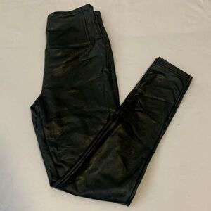 Tinseltown Black Pleather Leggings Size Small